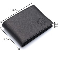 Westpolo Hakiki Deri Kağıt Para ve Bol Kart Bölmeli Erkek Cüzdanı - Siyah