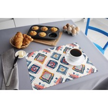 TURKISHRUG KINGDOM Sofralar Için Renkli Desenli Supla