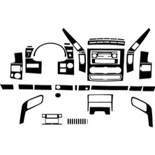 Mars Cockpit Design Mercedes Sprinter-Crafter Konsol-Torpido Kaplama  2006 51 Parça Piano Black
