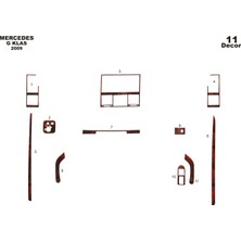 Mars Cockpit Design Mercedes G Klasse 2009 Konsol-Torpido Kaplama 11 Parça Maun