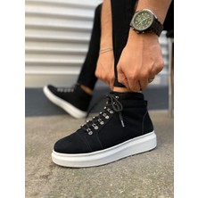 Mevese Atto Bağcıklı Ortopedik Taban Süet Erkek Spor Bot SBT - Siyah