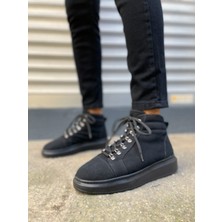 Mevese Atto Bağcıklı Ortopedik Taban Süet Erkek Spor Bot SST - Siyah