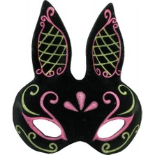 Eldenör Siyah Süet Kaplama Tavşan Maskesi