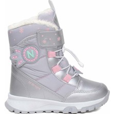 Ayakcity Çocuk Bot Içi Kürklü Kaymaz Taban Bantlı Ortopedik - Buz Pembe - 29