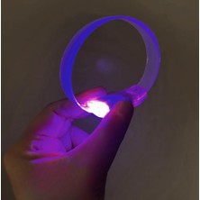 Eldenör 3 Modlu Pilli LED Işıklı Esnek Parti Bilekliği Mor