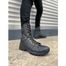 Mevese Ekir Bağcıklı Ortopedik Taban Günlük Cilt Erkek Askeri Postal Bot CST Siyah