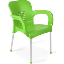 Lidyahan Store Bahçe Sandalyesi - Alüminyum Ayaklı-Canlı Renkler-,piknik,veranda,kamp Alanları Için-1 Adet (Yeşil)