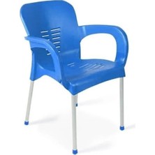 Lidyahan Store Bahçe Sandalyesi - Alüminyum Ayaklı-Canlı Renkler-,piknik,veranda,kamp Alanları Için-1 Adet (Mavi)