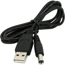 Lidyahan Store USB To Dc 5.5 2.1mm Kalın Power Güç Çevirici Adaptör Kablosu
