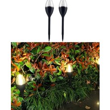 Lidyahan Store Solar Technology 2 Adet Güneş Enerjili, Titreyen Mum Efektli, Aydınlatma Işıkları, Bahçe, Veranda, Balkon, Avlu, Yürüyüş Yolu, Yol, Çimen Aydınlatma, Gün Işığı