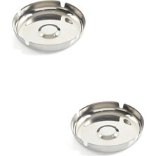 Lidyahan Store Adet Paslanmaz Çelik Parlak Ince Açık Yuvarlak Model Küllük Dekoratif Kül Tablası 10 cm Küllük