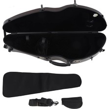 Lidyahan Store Keman Kasası Kahverengi Keman, Çıkarılabilir Omuz Askısı ile Sert Kasa, Karbon Fiber Keman Depolama Kutusu