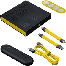 Lidyahan Store The Future 4-In-1 Usb-C To Usb-C Modüler Uzayabilen 1m 40GBPS 8k Destekli 240W Pd 3.1 Usb4 Süper Hızlı Şarj/data Kablo Seti