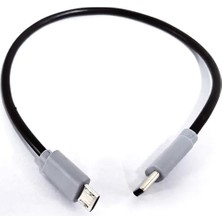 Lidyahan Store Type-C To Mikro USB Kablosu, USB Tip C - Mikro B Otg Kablosu Erkek - Erkek Şarj Veri Iletimi, 30 Santimetre Kablo (ZR796-30CM Kablo)