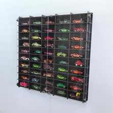 Lidyahan Store Kapaklı 1/64 Ölçek 50ARAÇ Hotwheels Matchbox Metal Araç Uyumlu Model Oyuncak Araba Rafı