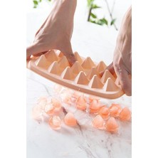 Lidyahan Store Pamplona Pembe 18 Bölmeli Kapaklı Kristal Buz Kalıbı Dondurma Kalıbı Buz Saklama Kabı Sunumluk VLT1448