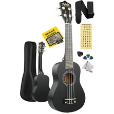 Lidyahan Store UKX-233BK Siyah Concert Ukulele (Askı Çanta Metod Pena)