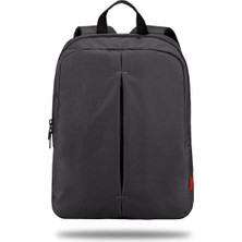 Lidyahan Store PR-R174 Roma Serisi Su Geçirmez Kumaş 17" Notebook Laptop Sırt Çantası, Gri