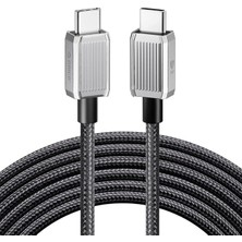 Lidyahan Store 60W 3A Pd Type-C To Type-C Hızlı Şarj ve Data Kablosu 1.5 Metre Siyah