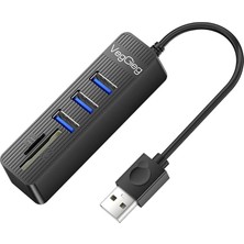 Lidyahan Store USB 2.0 Sd - Microsd Kart Okuyucu ve 3 Port USB Çoklayıcı Hub