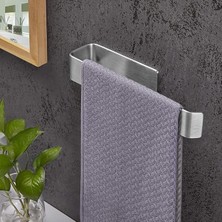 Lidyahan Store Paslanmaz Çelik Havluluk 27CM Uzun - Kendinen Yapışkanlı - Havlu Askısı Model: Stuttgart