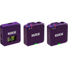 Lidyahan Store Wireless Go (Gen 3) - Üçüncü Nesil, 32-Bit, Çift Vericili, Kayıt Özellikli Kablosuz Mikrofon Seti (Mor)