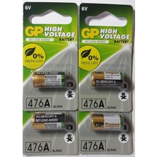 Lidyahan Store Gp Alkalin Piller 476 A 4LR44 476 Af-2 C1 6 V Yüksek Gerilim 1 Paket x 4