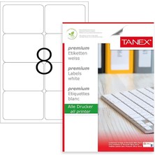 Lidyahan Store TW-2008 Lazer Postalama, Davetiye, Kargo Işleri Için Her Pakette 100 Sayfa Etiket, Beyaz