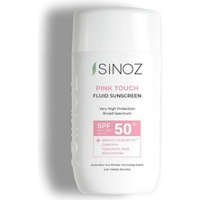 Lidyahan Store SPF50 Pink Touch Aydınlatıcı Sıvı Yüz Güneş Kremi Yeni Nesil Güneş Filtreleri Hibrit Formül 50ML