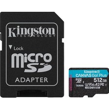 Lidyahan Store 512GB Canvas Go Plus Microsd Card | Up To 200MB/S | Class 10, Uhs-I, U3, V30, A2 | SDCG4/512GB