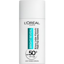 Lidyahan Store Parıs Bright Reveal SPF50, Koyu Leke Karşıtı Fluid Günlük Yüz Güneş Kremi 50ML