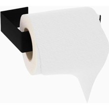 Lidyahan Store Metal Mat Siyah Yapışkanlı Tuvalet Kağıtlık, Yapışkanlı Wc Kağıtlık, Tuvalet Kağıdı Askısı 3m Yapışkanlı Tasarım