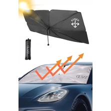 Lidyahan Store Oto Katlanabilir Güneşlik Şemsiye Ön Cam Gölgelik 145-79CM Özel Esnek Saplı Güneş Koruyucu