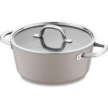 Lidyahan Store Swiss Crystal Bej Derin Tencere 24 cm