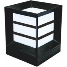 Lidyahan Store Ags Plastik Bahçe Aydınlatma Kare Küp Izgaralı Siyah