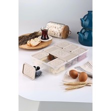 Lidyahan Store Life 8 Adet Krem Kapaklı Kahvaltılık Seti Saklama Kabı MIT1164