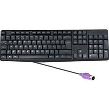 Lidyahan Store Girişli Klavye Yuvarlak Girişli Ps2 Klavye 1.2 Metre Kablo Uzunluğu
