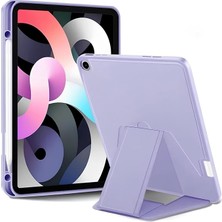 Lidyahan Store iPad Tablet Ile Uyumlu Kılıf Lüks Kadife Iç Kaplamalı Suni Deri Mıknatıslı Standlı Tablet Arka Kapak (Lila, iPad 9.nesil 10.2 Inch)