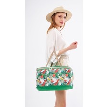 Lidyahan Store 22 Litre Mavi Piknik/kamp Çantası Sepeti. Termal Termos Çanta (Sıcak-Soğuk Koruma Sağlar) Yeşil