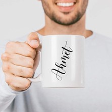 Lidyahan Store Ahmet Ismine Özel Porselen Kupa Bardak