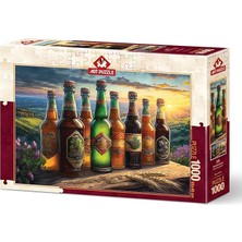 Lidyahan Store Puzzle Retro Bira Şişeleri 1000 Parça Puzzle