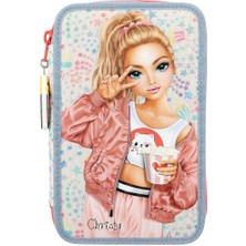 Lidyahan Store 12383 Topmodel Cutie Star 3 Desen ve Yıldız Baskı Bölmeleri, Renkli Kalemler, Makas, Cetvel Vb