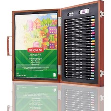 Lidyahan Store Academy Ahşap Kutuda Boyama Hediye Seti, 27 Parçalı Sanatçı Seti, Renkli Kalemler, Pastel Tebeşirler ve Aksesuarlar, Çizim, Eskiz ve El Işi Için Ideal, Hobi Sanatçıları Için, 305950