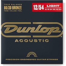 Lidyahan Store Dunlop DAB1254 Light 80/20 Bronze Akustik Gitar Teli (12-54)