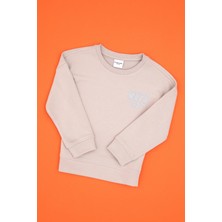 U.S. Polo Assn. Kız Çocuk Taş Simli Baskı Detaylı Bisiklet Yaka Basic Sweatshirt 50314289-VR049