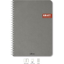 Lidyahan Store Color 2017105/2 Kraft Defter Sert Kapaklı, Spiralli, 1.hamur Kağıt, 200 Sayfa, Petrol, Yeşili