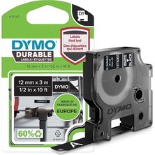 Lidyahan Store Kalıcı D1 Şerit (12 mm x 3 Mt), Siyah/beyaz - 1978365