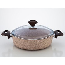 Lidyahan Store Creamy Granitec 22CM Kısa Granit Tencere