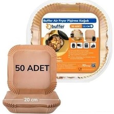 Lidyahan Store Pişirme Kağıdı 50 Adet Hava Fritözü Kare Model Pişirme Kağıdı Air Fryer Yağsız Firitöz