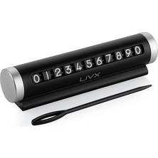 Lidyahan Store Alüminyum Kasa Çevirmeli Araç Içi Park Telefon Numaratör Park Numarası Parkmatik Araç Torpido Üstü Parktel Telefon Yazısı Siyah Onbnl